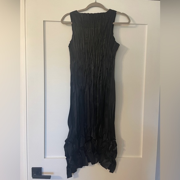 Jolie Mine France. Black crinkle dress. Size S. - Picture 2 of 3